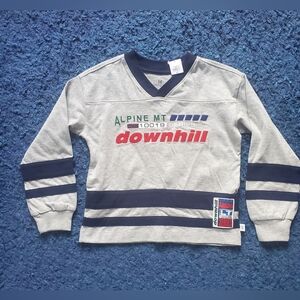 "NWT* GAP KIds Hockey/ Alpine Gray and Blue Downhill Shirt Size XS (4/5)